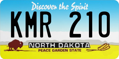 ND license plate KMR210