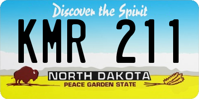 ND license plate KMR211
