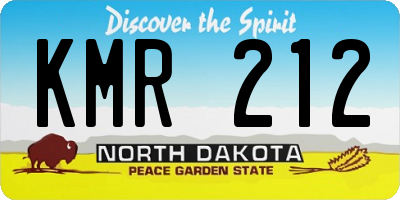 ND license plate KMR212