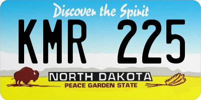 ND license plate KMR225