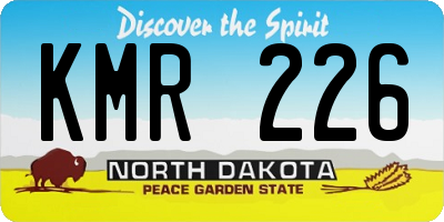 ND license plate KMR226