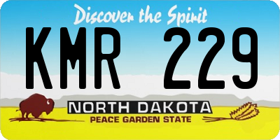 ND license plate KMR229