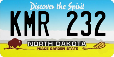 ND license plate KMR232