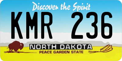 ND license plate KMR236