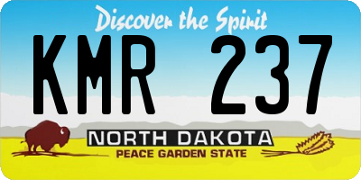 ND license plate KMR237