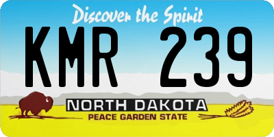 ND license plate KMR239