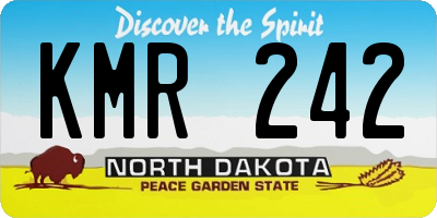 ND license plate KMR242
