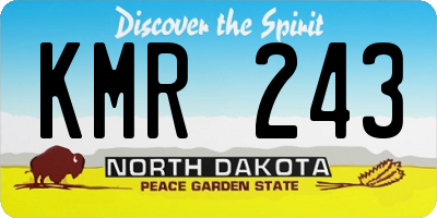 ND license plate KMR243