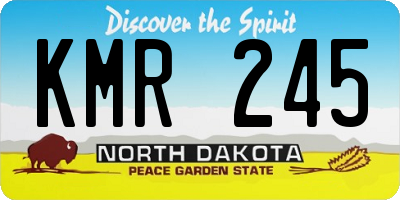 ND license plate KMR245