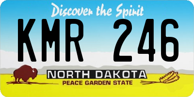 ND license plate KMR246