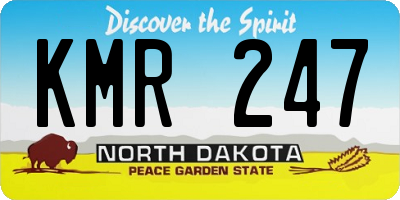 ND license plate KMR247