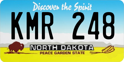 ND license plate KMR248