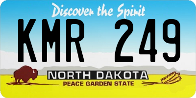 ND license plate KMR249
