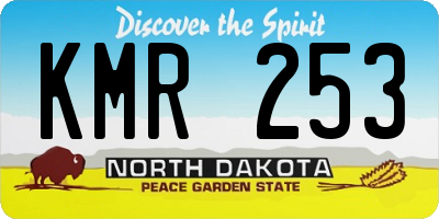 ND license plate KMR253