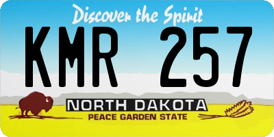 ND license plate KMR257