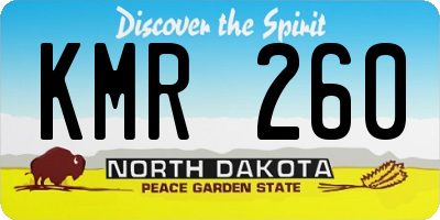 ND license plate KMR260