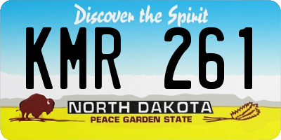 ND license plate KMR261