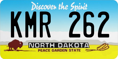 ND license plate KMR262