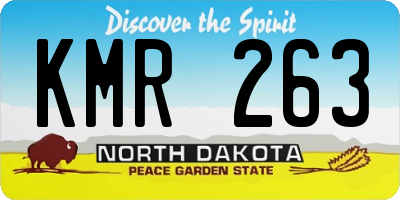 ND license plate KMR263