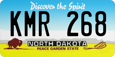 ND license plate KMR268