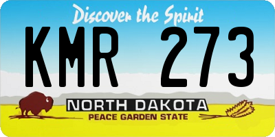 ND license plate KMR273