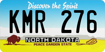 ND license plate KMR276