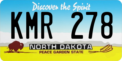 ND license plate KMR278