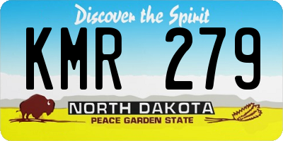 ND license plate KMR279