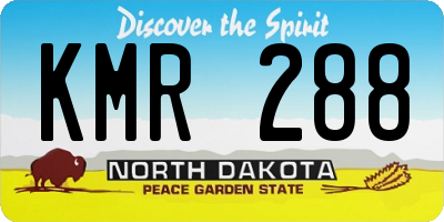 ND license plate KMR288