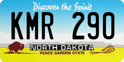 ND license plate KMR290