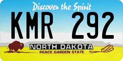 ND license plate KMR292