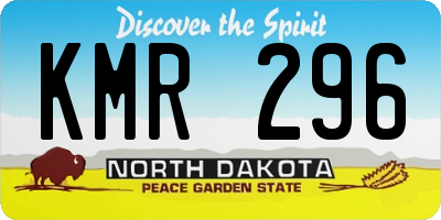 ND license plate KMR296