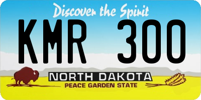 ND license plate KMR300