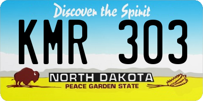 ND license plate KMR303
