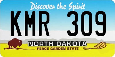 ND license plate KMR309