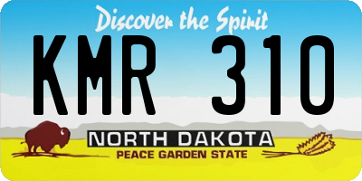 ND license plate KMR310