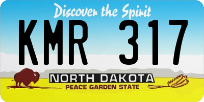 ND license plate KMR317