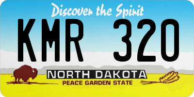ND license plate KMR320