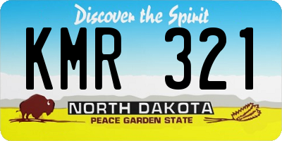 ND license plate KMR321