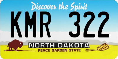 ND license plate KMR322