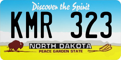 ND license plate KMR323