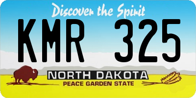 ND license plate KMR325