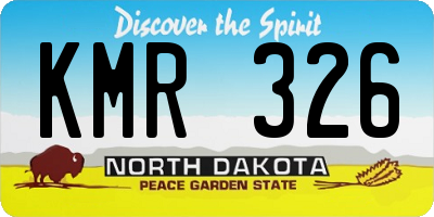 ND license plate KMR326