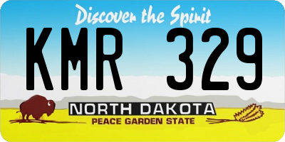 ND license plate KMR329