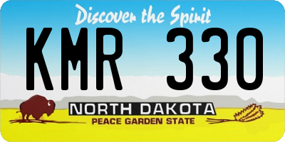 ND license plate KMR330