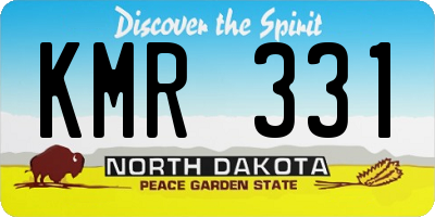 ND license plate KMR331