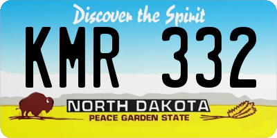 ND license plate KMR332