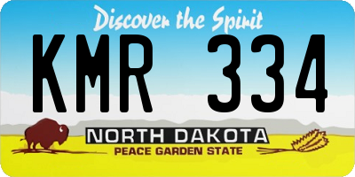 ND license plate KMR334