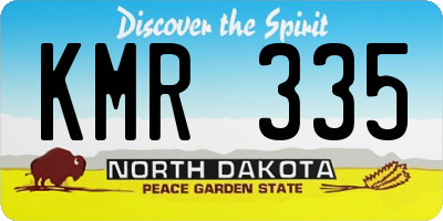 ND license plate KMR335