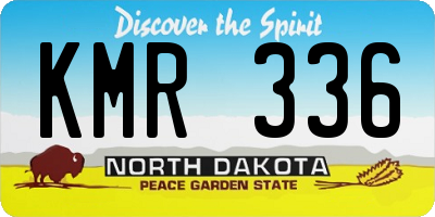 ND license plate KMR336